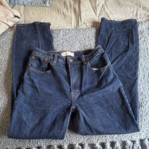 Abercrombie & Fitch Dark Blue Straight Leg Jeans